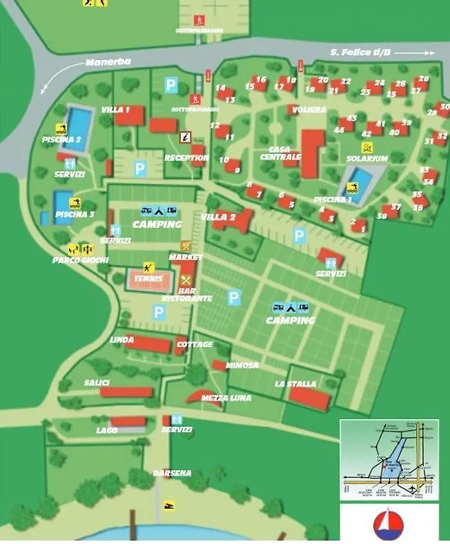Dreizimmerwohnung Villaggio Sanghen Manerba del Garda 0*,  Włochy